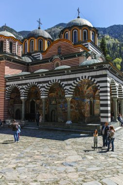 Rila Manastırı, Bulgaristan - 21 Nisan 2018: görünümünü Manastırı, Saint Ivan (John), Rila (Rila Manastırı), Köstendil bölge içinde