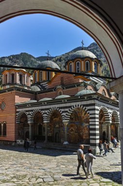 Rila Manastırı, Bulgaristan - 21 Nisan 2018: görünümünü Manastırı, Saint Ivan (John), Rila (Rila Manastırı), Köstendil bölge içinde