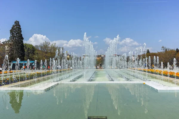 Sofia Bulgaria April 2018 Fountain Front National Palace Culture Sofia — Stock Photo, Image