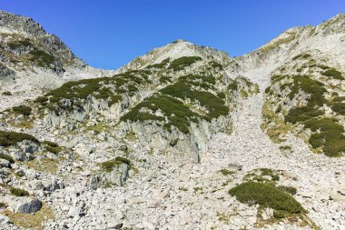 Muhteşem manzara sol Kralev Dvor geçişte, Pirin Dağı, Bulgaristan