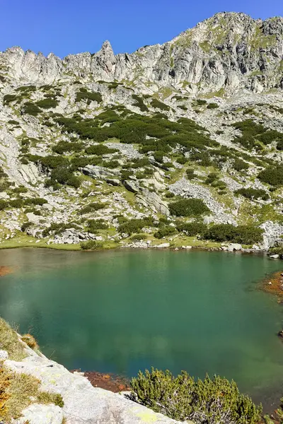 Fantastiska Landskap Med Dzhangal Topp Och Samodivski Sjöar Berget Pirin — Stockfoto