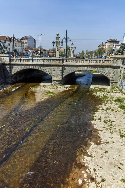 Σόφια Βουλγαρία Απριλίου 2018 Πανοραμική Άποψη Του Λιονταριού Γέφυρα Πάνω — Φωτογραφία Αρχείου