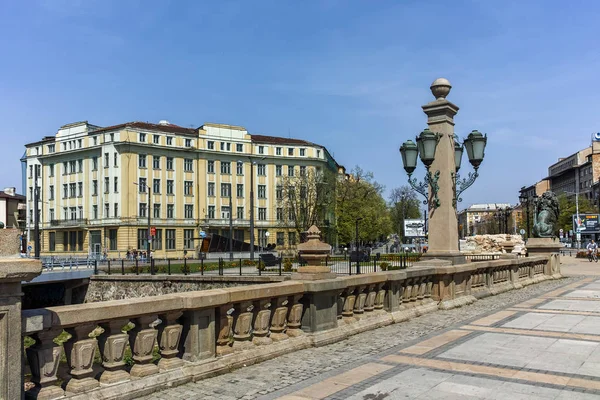 Sofia Bulgarien April 2018 Arkitektonisk Detalj Lion Bridge Över Vladaya — Stockfoto