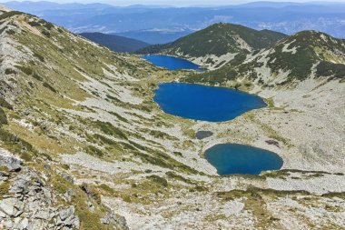 Kremenski göller Dzhano tepe, Pirin Dağı, Bulgaristan üzerinden muhteşem manzara