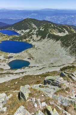 Kremenski göller Dzhano tepe, Pirin Dağı, Bulgaristan üzerinden muhteşem manzara