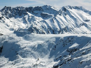Polezhan tepe Todorka tepe, Pirin Dağı, Bulgaristan üzerinden muhteşem kış manzarası