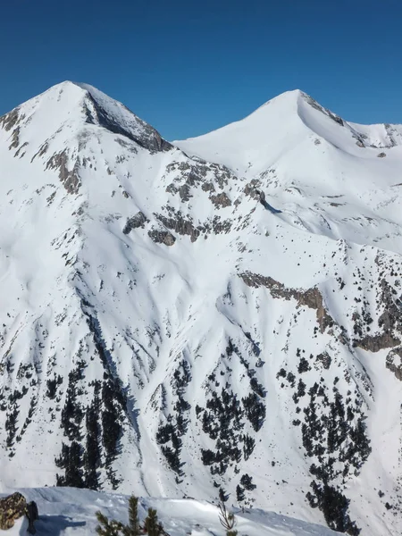 Úžasné Zimní Krajina Vihren Kutelo Peaka Pohoří Pirin Bulharsko — Stock fotografie