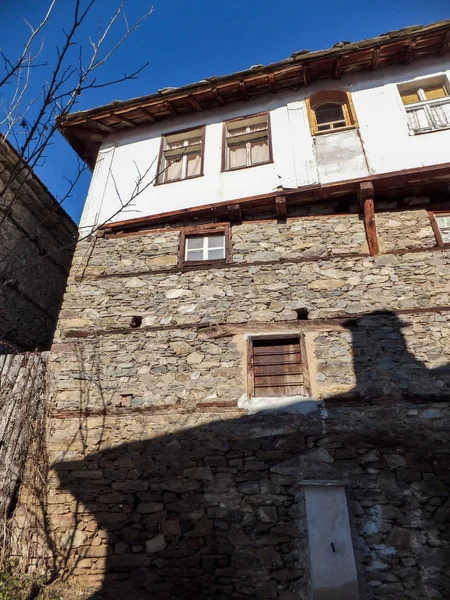 Vila Leshten Com Autênticas Casas Século Xix Região Blagoevgrad Bulgária — Fotografia de Stock