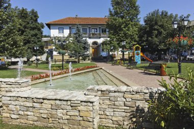 Bulgaristan 'ın tarihi Tryavna kentinin merkezi