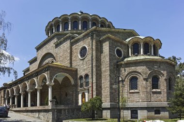 Sofya, Bulgaristan - 12 Temmuz 2018: Sofya, Bulgaristan 'daki St. Nedelya Katedrali 