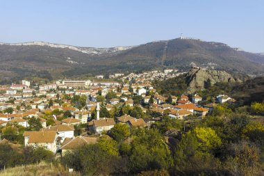 Bulgaristan 'ın başkenti Belogradchik' in gün batımı manzarası