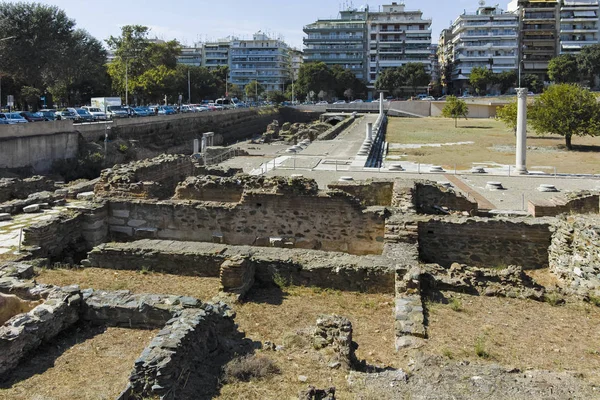 Yunanistan 'da Selanik Roma Forumu Harabeleri — Stok fotoğraf