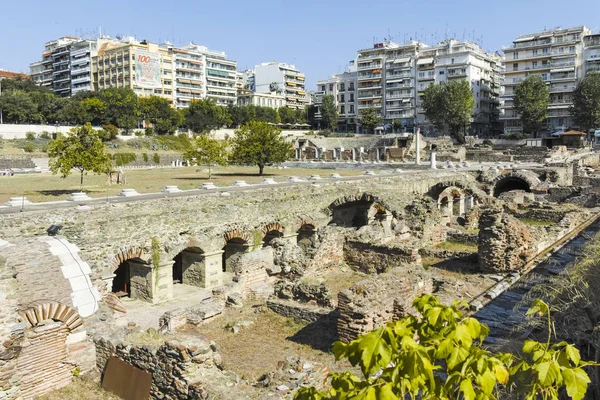 Ruinen des römischen Forums Thessaloniki, Griechenland — Stockfoto