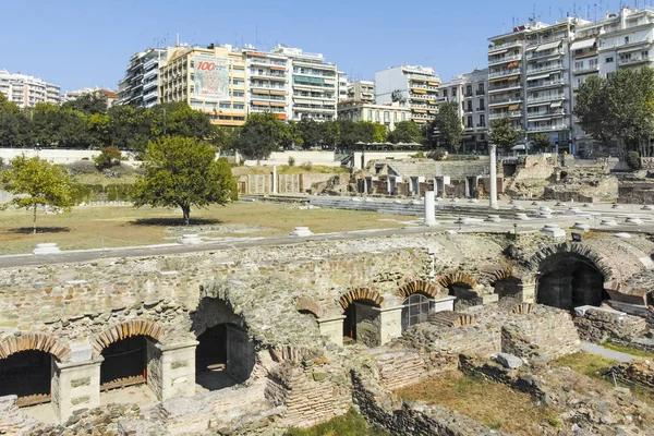 Ruinen des römischen Forums Thessaloniki, Griechenland — Stockfoto