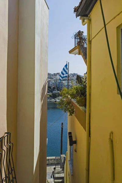 Панорамним видом на місто Кавала, Греція — стокове фото