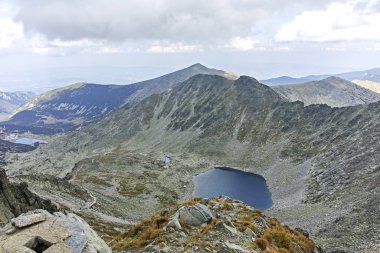 Musala zirvesinden panoramik manzara, Rila dağı, Bulgaristan