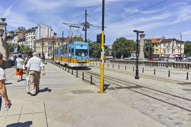Bulgaristan 'ın Sofya kentindeki Aslan Köprüsü' nün panoramik manzarası