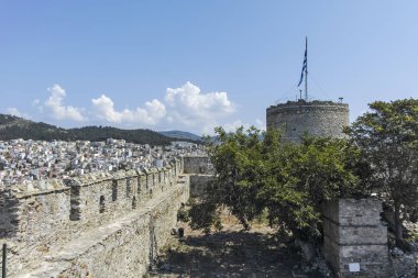 Yunanistan 'ın Kavala kentindeki Kale Harabeleri