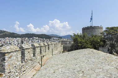 Yunanistan 'ın Kavala kentindeki Kale Harabeleri