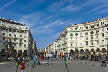 Yunanistan 'ın Selanik kentindeki Aristo Meydanı