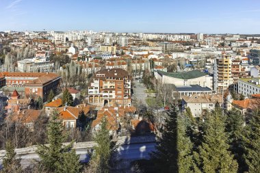 Bulgaristan 'ın Haskovo kentinin panoramik manzarası