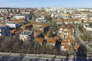 Bulgaristan 'ın Haskovo kentinin panoramik manzarası