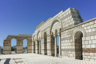 Bulgaristan 'ın Pliska kentindeki Büyük Bazilika kalıntıları
