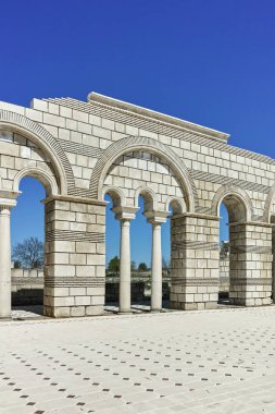 Bulgaristan 'ın Pliska kentindeki Büyük Bazilika kalıntıları