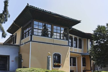 Bulgaristan 'ın eski kenti Filibe' deki evler ve sokaklar