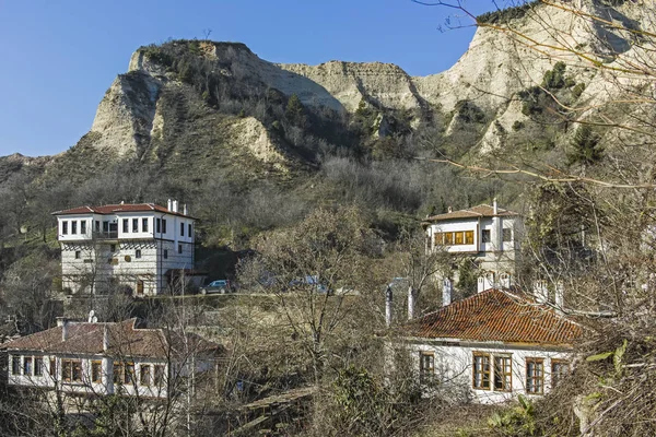 Pemandangan panorama kota Melnik, Bulgaria — Stok Foto