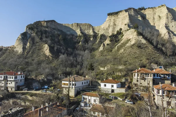 Panoramisch uitzicht op de stad van Melnik, Bulgarije — Stockfoto