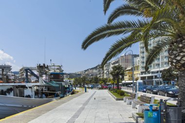 Yunanistan 'ın Kavala kentinden Panorama