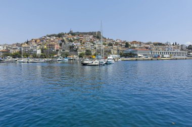 Yunanistan 'ın Kavala kentinden Panorama