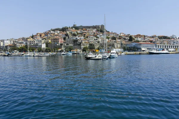 Panorama vom Ufer des Kavala, Griechenland — Stockfoto