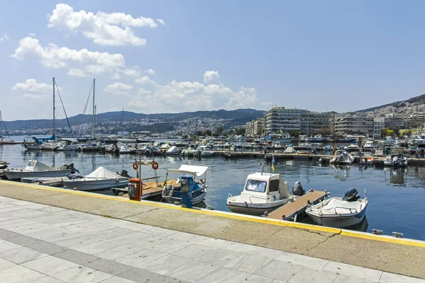 Panorama from embankment of Kavala, Greece — Stockfoto