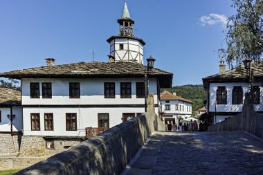 Medieval clock Tower in town of Tryavna, Bulgaria