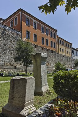 Bulgaristan 'ın eski kenti Filibe' deki evler ve sokaklar