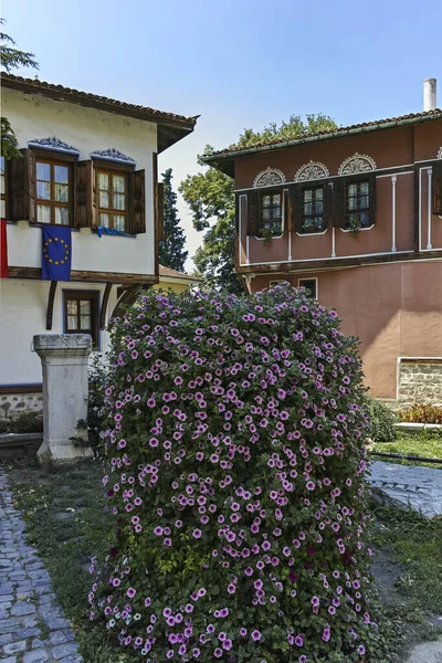 Case e strade nel centro storico della città di Plovdiv, Bulgaria — Foto Stock