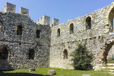 DESPOTOVAC, SERBIA - 11 Ağustos 2019: Manasija manastırı, Sumadija ve Batı Sırbistan 'daki ortaçağ binaları