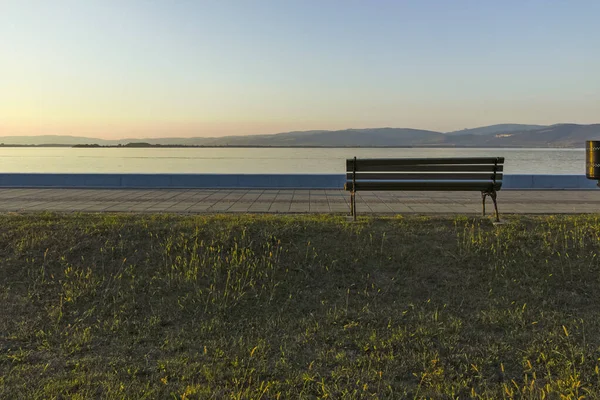 Golubac Serbia August 2019 Amazing Sunset Landscape Danube River Town — Stockfoto