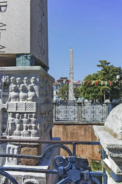 Istanbul Turchia Luglio 2019 Obelisco Teodosio Piazza Sultanahmet Nella Città — Foto Stock