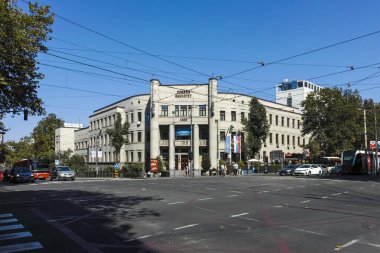 Belgrad, Sırbistan - 12 Ağustos 2019: Belgrad Üniversitesi Hukuk Fakültesi Belgrad, Sırbistan 'ın merkezinde
