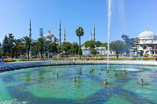 Стамбул Туркей Июля 2019 Года Панорама Площади Султана Ахмеда Голубой — стоковое фото