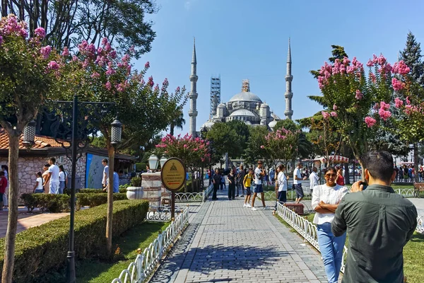 Istanbul Turkey Липня 2019 Панорама Площі Султана Ахмеда Синьої Мечеті — стокове фото