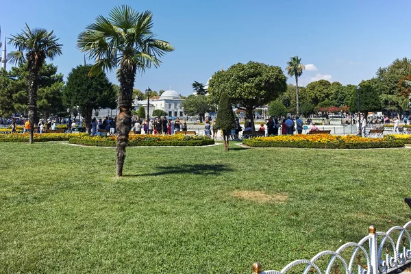 Istanbul Turquia Julho 2019 Panorama Sultão Ahmed Square Mesquita Azul — Fotografia de Stock