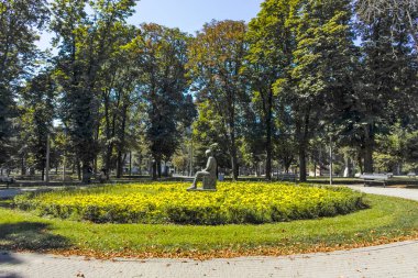 Belgrad, Sırbistan - 12 Ağustos 2019: Sırbistan 'ın başkenti Belgrad' da Tasmajdan Parkı