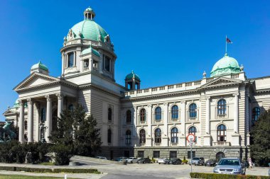 Sırbistan 'ın başkenti Belgrad' da bulunan Cumhuriyet Ulusal Meclisi (Skupstina)