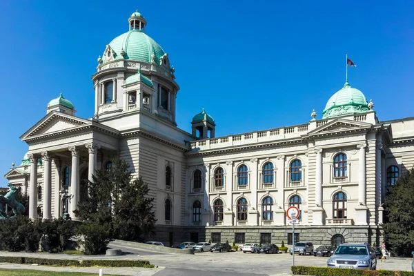 塞尔维亚贝尔格莱德市中心的共和国国民议会 Skupstina — 图库照片
