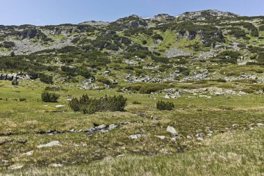 Balık Gölleri yakınlarındaki manzara, Rila dağı, Bulgaristan