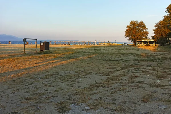 Stavros Görögország August 2019 Sunset Coast Line Village Stavros Chalkidiki — Stock Fotó